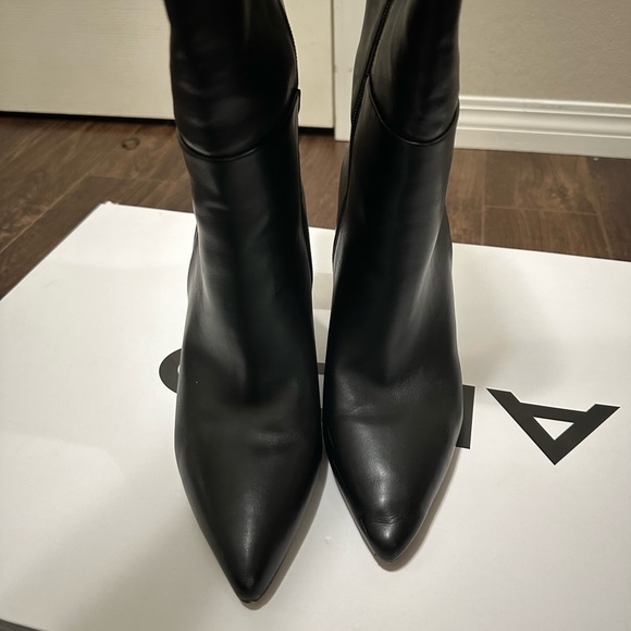 ALDO black leather knee high boots - Picture 5 of 8